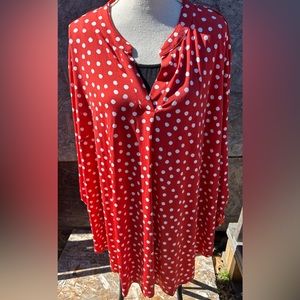 B04 - Cato Polka Dot Top‎ - WMNS 22/26W